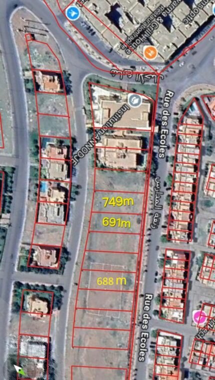 3 Prime lots Near Lycée ANNODJ – Ideal for Building Luxury Villas (From 688m² to 749m²)